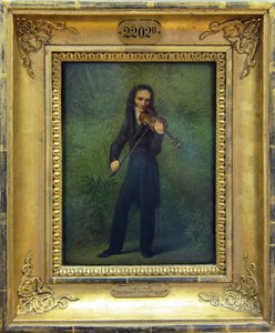 De violist Nicolo Paganini door Georg Friedrich Kersting